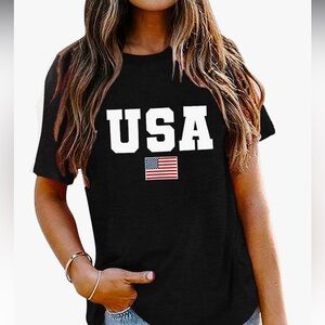 Black USA Graphic Women's Top